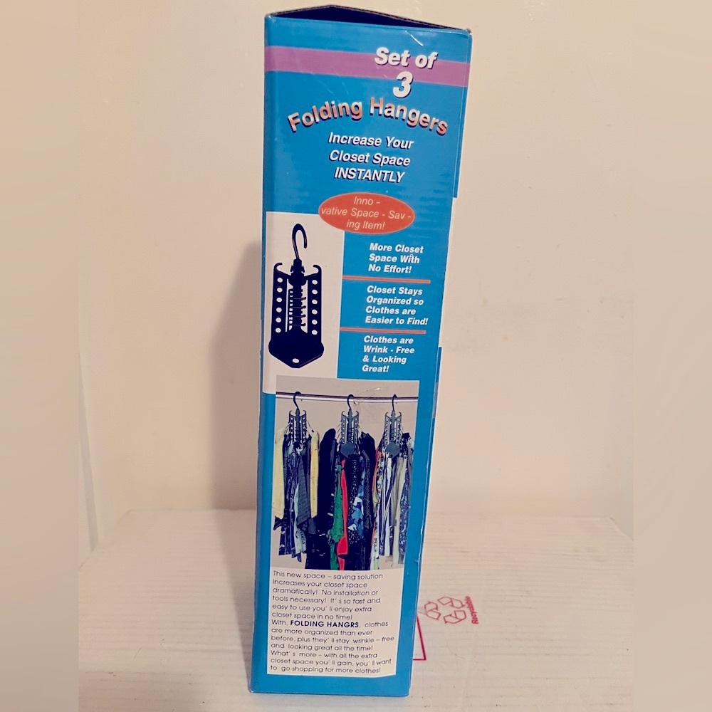 Folding Space Saving Hangers, Set of Three